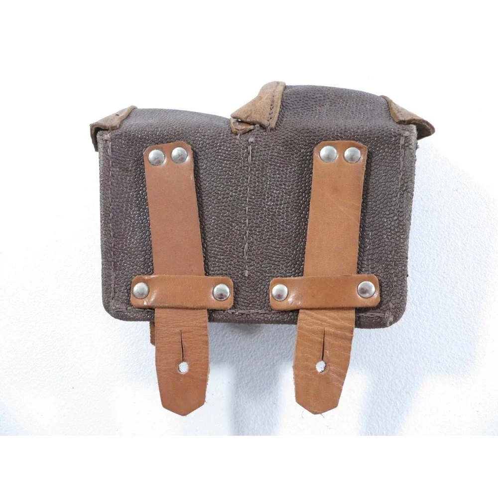 Mosin Nagant Dual Leather Ammo‎ Pouch Russian USSR Dated 1952